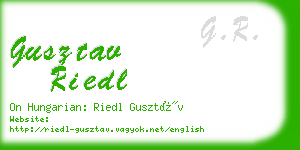 gusztav riedl business card